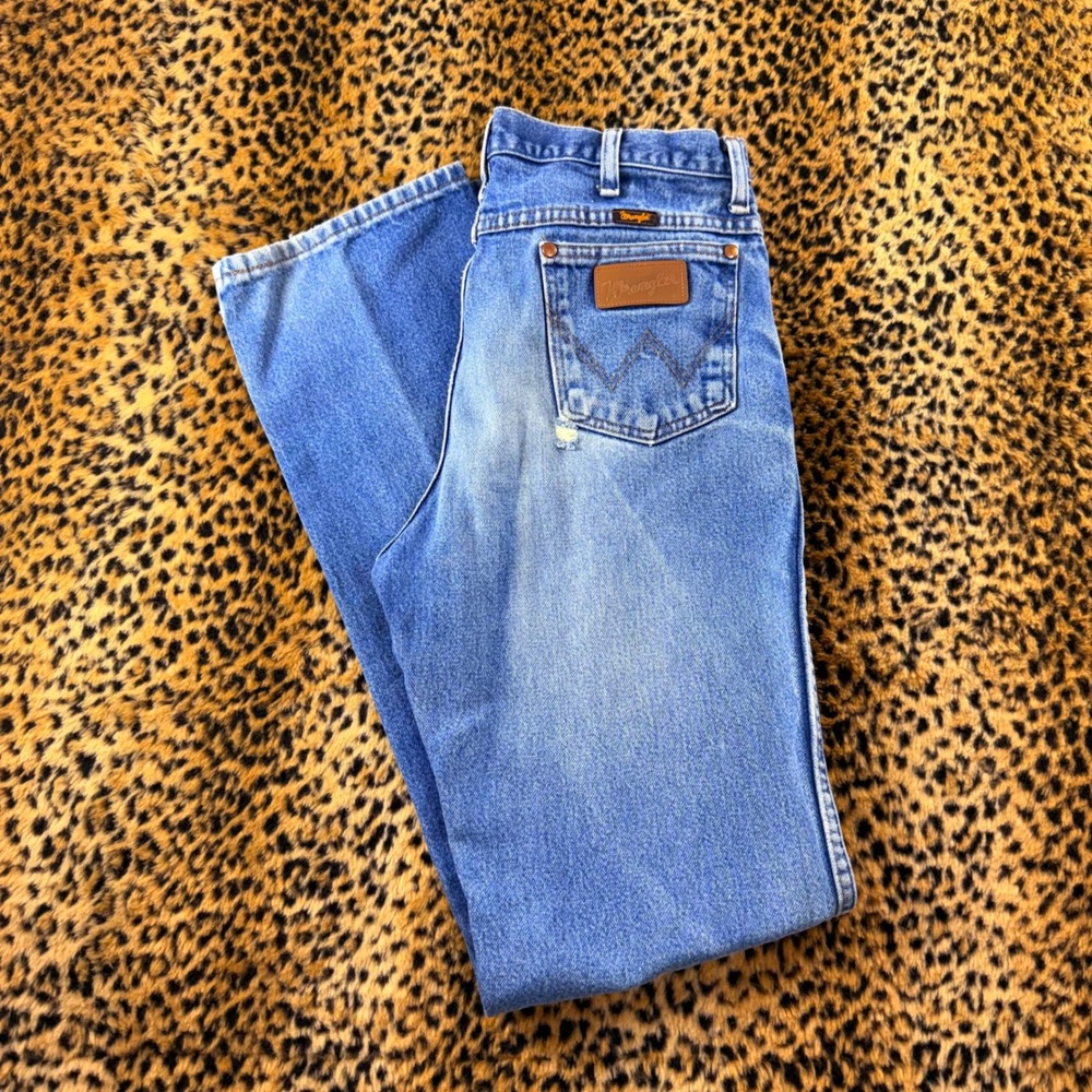 Wrangler Cowboy Cut 936PWD Light Wash Slim Fit Straight Leg Jeans 33x36